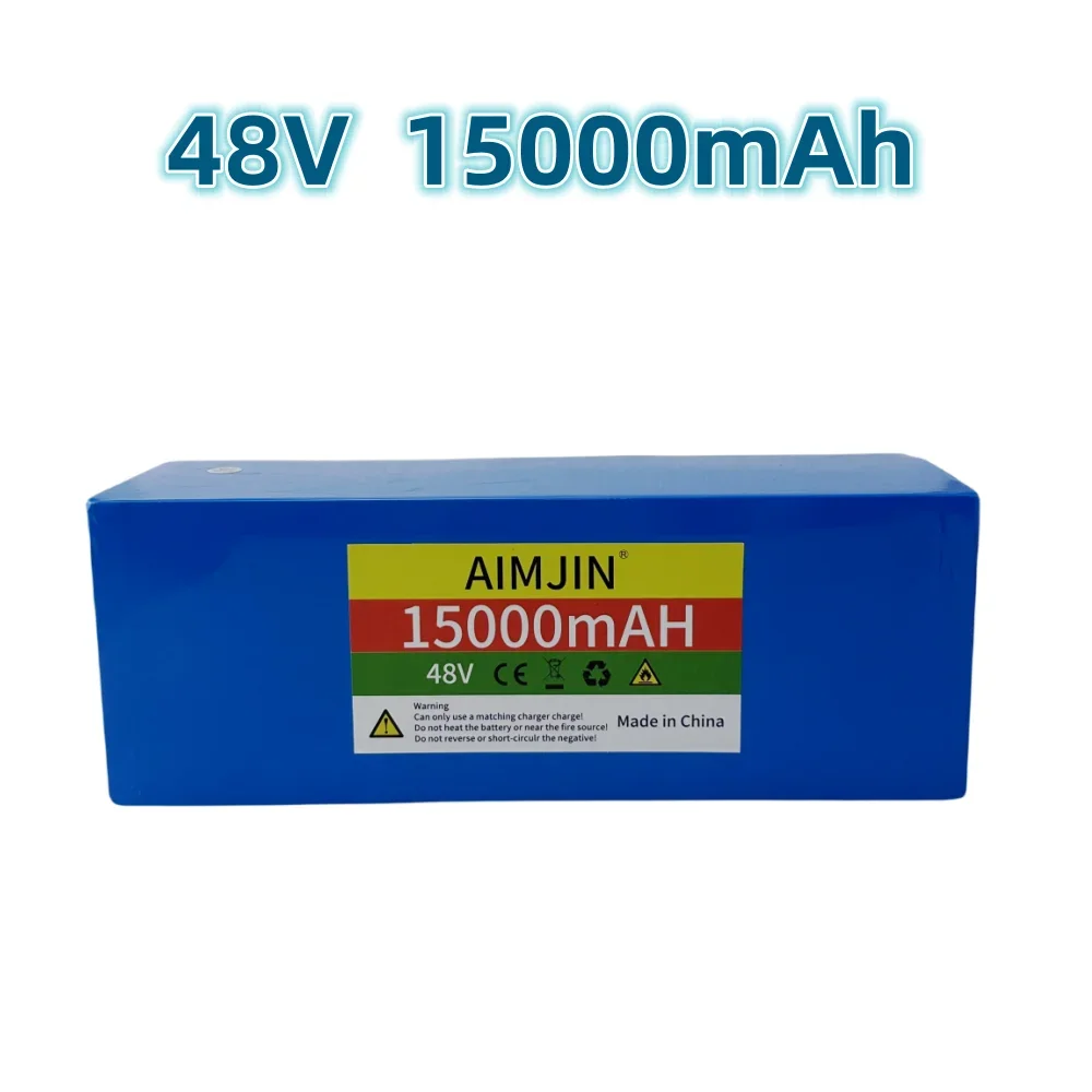 Batería de iones de litio 13S4P de 48V, 18650 mAh, BMS integrado para patinete eléctrico, batería de repuesto para bicicleta, 15000