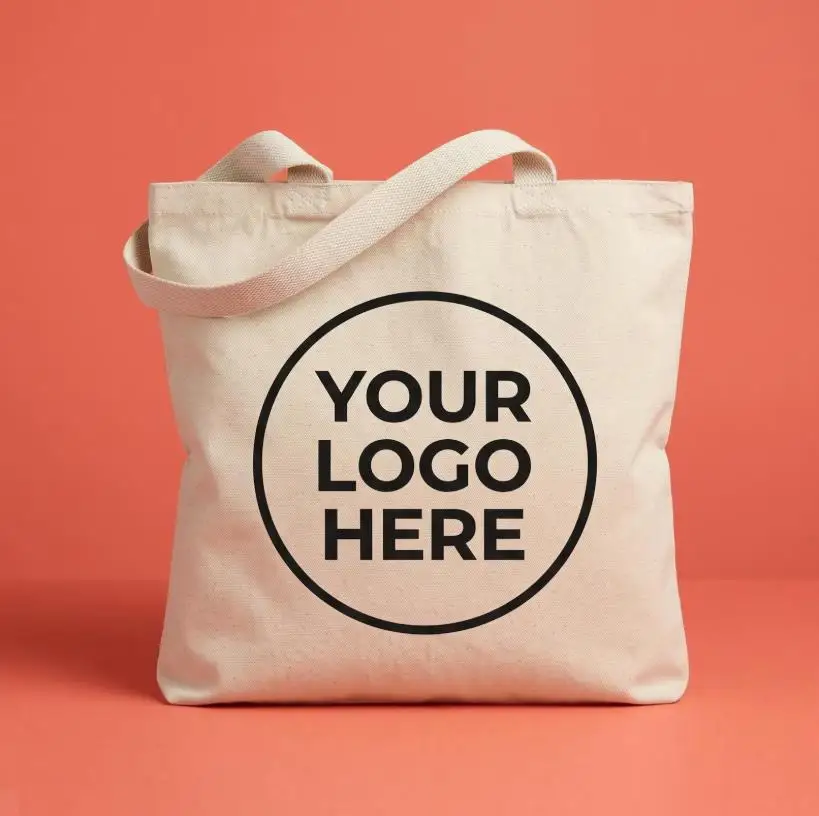 Custom Tote Bag Handbag with Logo Personalized Canvas Shopping Bag Printing Design Promotional Wholesale Moq 50pcs