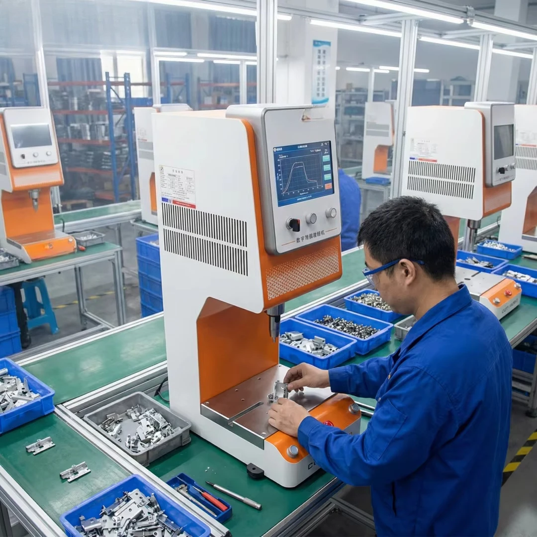 Wear-Resistant Alloy Servo Riveting Machine with Photoelectric Positioning System for Small Mechanical Component Riveting