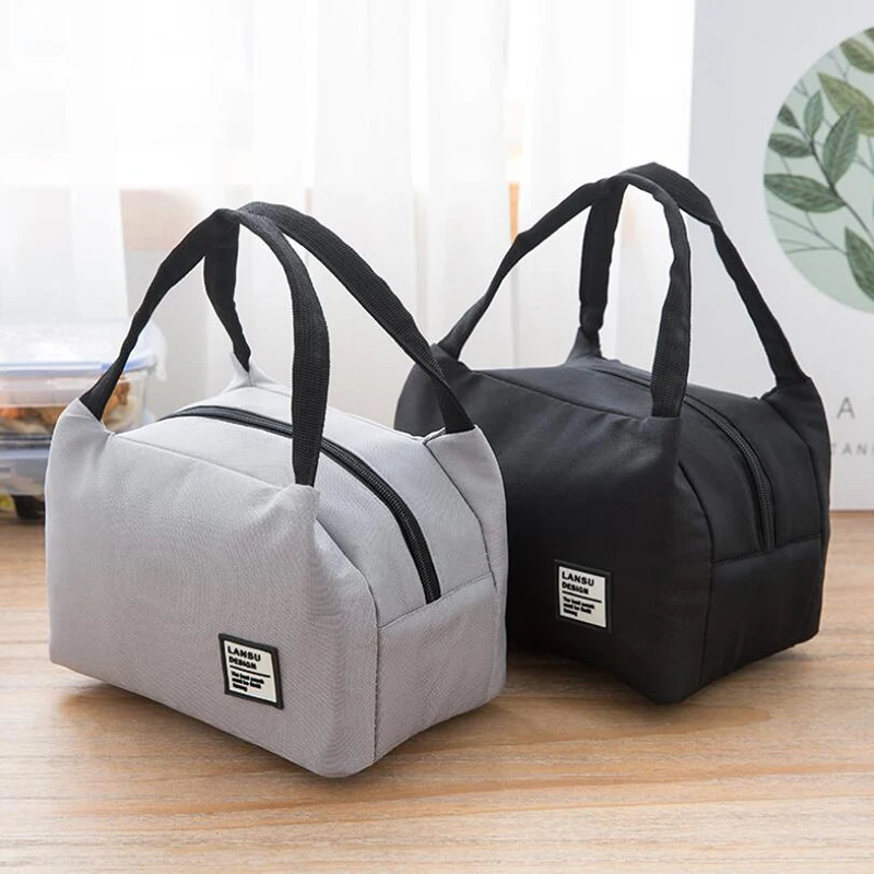 Portable Lunch Bag 2024 New Thermal Insulated Lunch Box Tote Cooler Bag Bento Pouch Lunch Container School Food Storage Bags