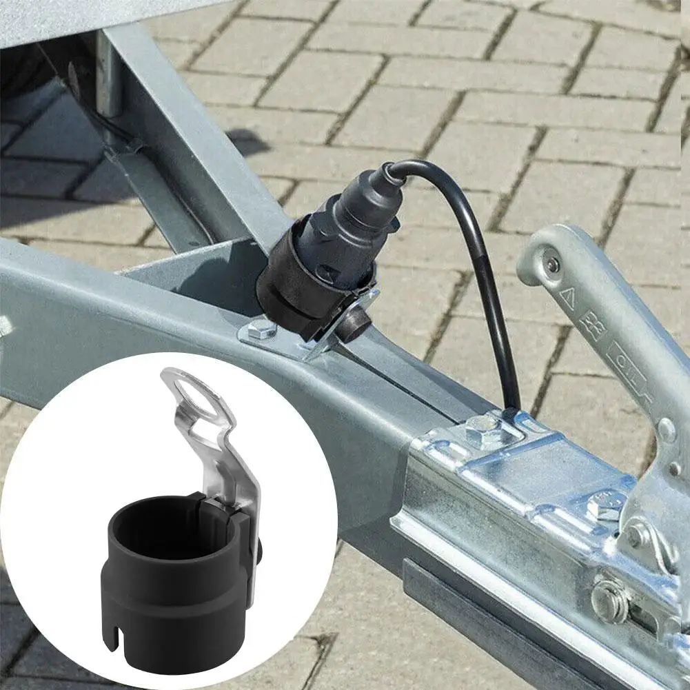 

Round Parking Cover Trailer Plug Holder Trailer Connector for 7 /13 Pin Trailer Plugs Adapter Car Truck Accessories T4N0