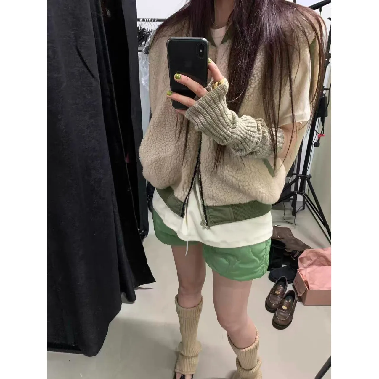 Versatile gilet in pelliccia di agnello intrecciata Capispalla Faionable Maglione da donna coreano Sle adatto a tutte le stagioni e Ocns