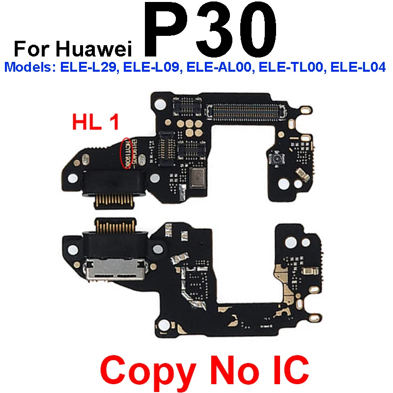 USB Charger Board For Huawei P8 P9 P10 P20 P30 Pro Plus Lite 2017 USB Charging Port Dock Connector Flex Cable Parts