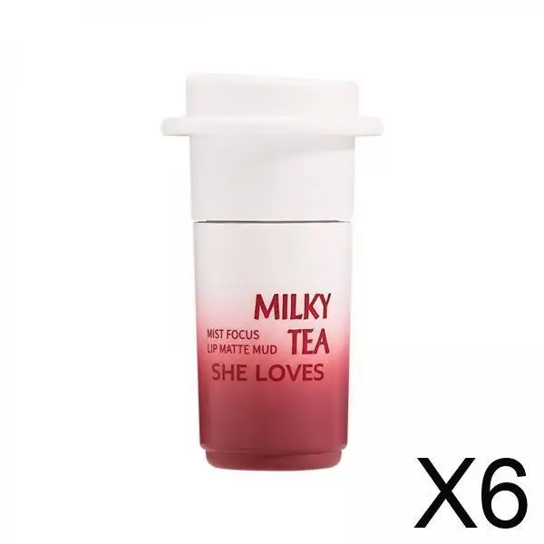 Langlebiger, samtmatter Lippenstift, Rouge, wasserfest, für Lippen, Schlamm, Tassenform, für Schule, Büro, Make-up, Kosmetik