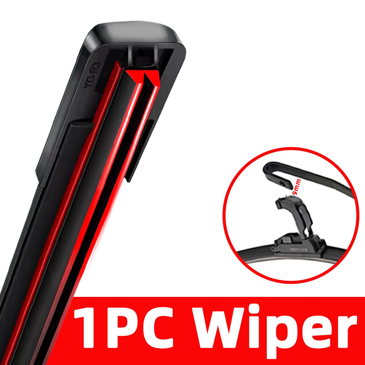 PINMOAP Universeller U/J-Haken Auto-Scheibenwischer mit Doppel-Gummistreifen Geräuscharmer Wischer 14"15"16"17"18"19"20"21"22"24"26"28"30"