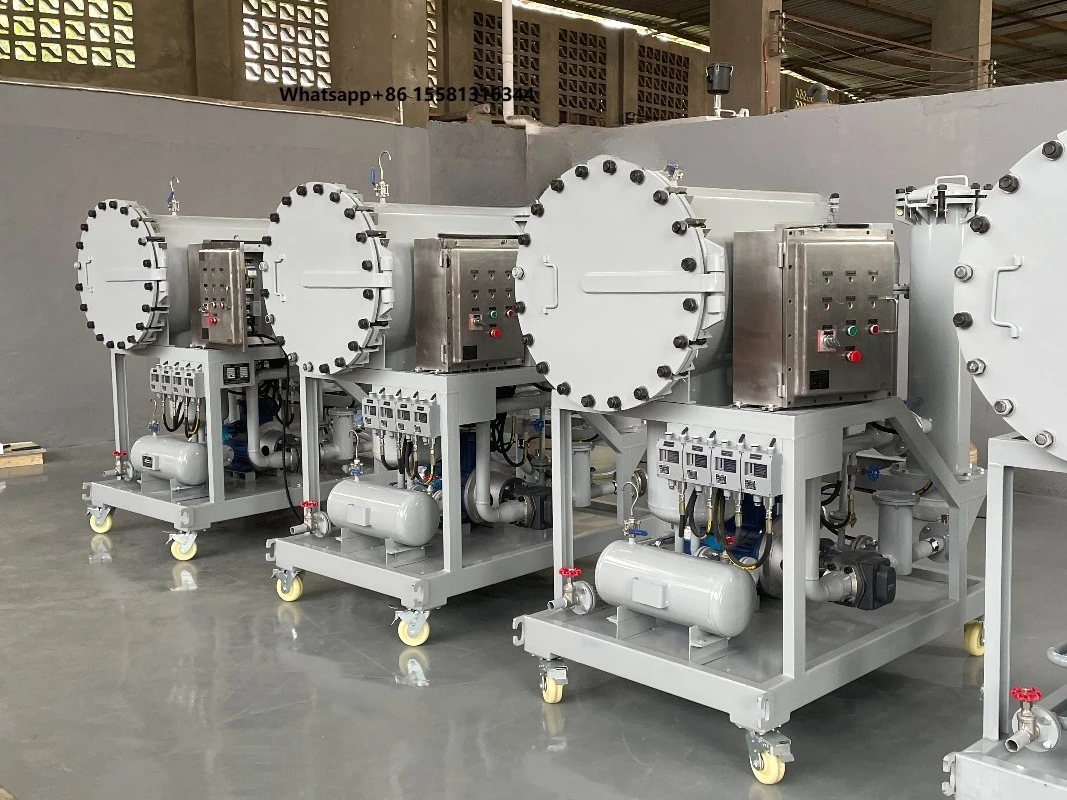Portable Coalescence Separation Oil Filtration Machine Oil Water Separating For Purification