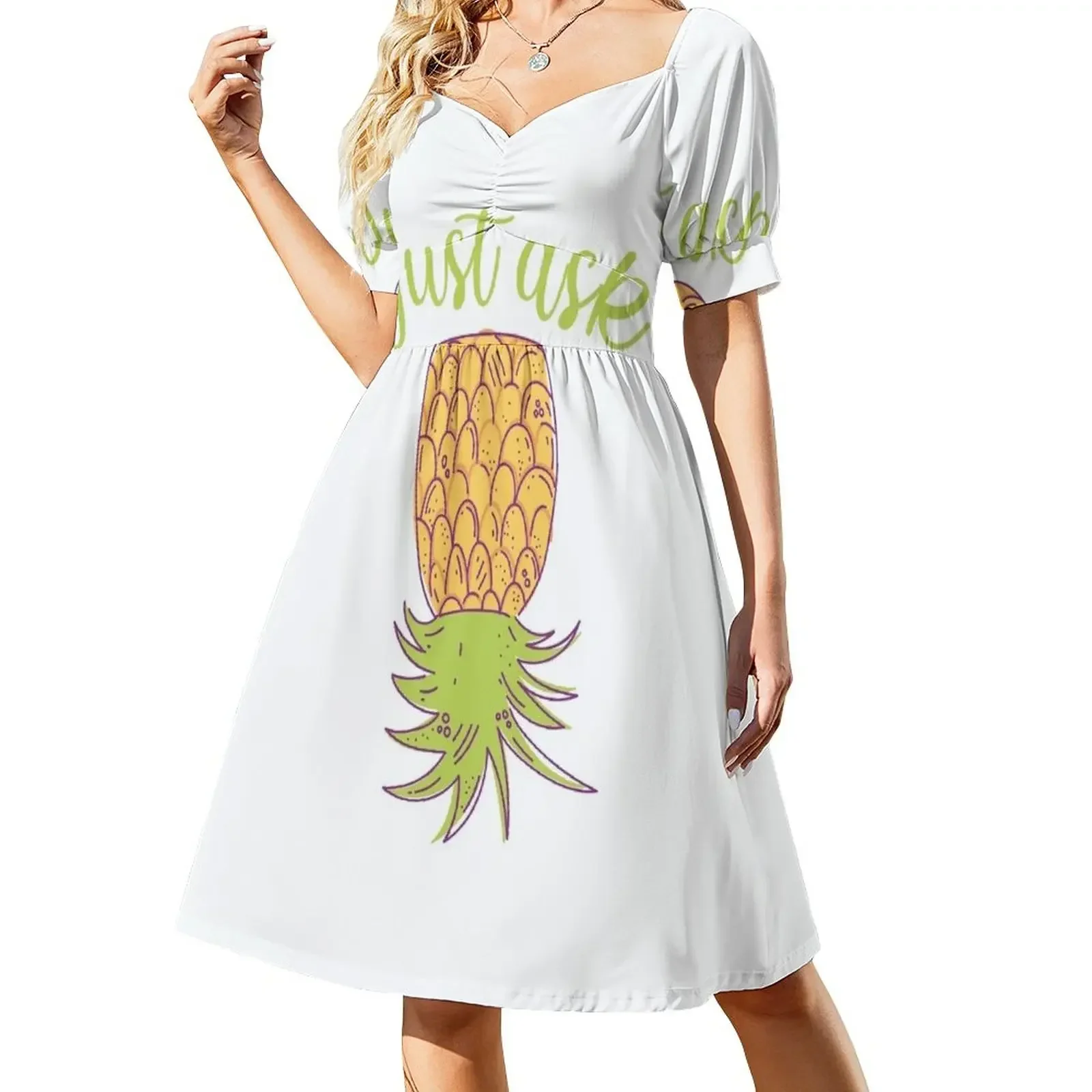 

Upside Down Pineapple: Just Ask Short-Sleeved Dress Dresses for wedding party Evening gown Clothing Dress