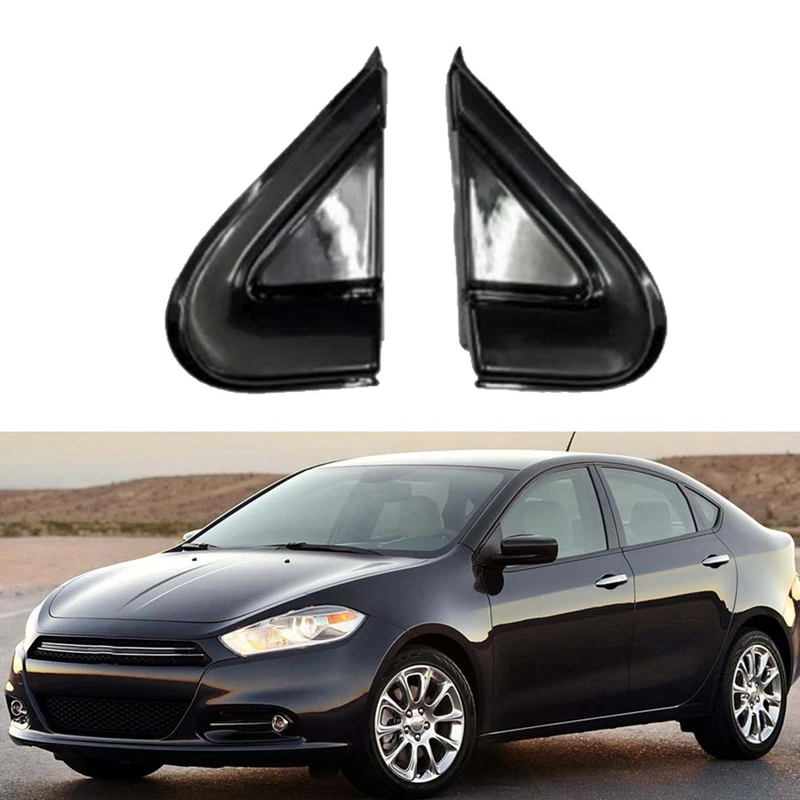 

Car Black Front Window Triangle Plate Triangle Garnish Cover Panel Replacement For Dodge Dart 2012-2016 68083130AD 68083131AD
