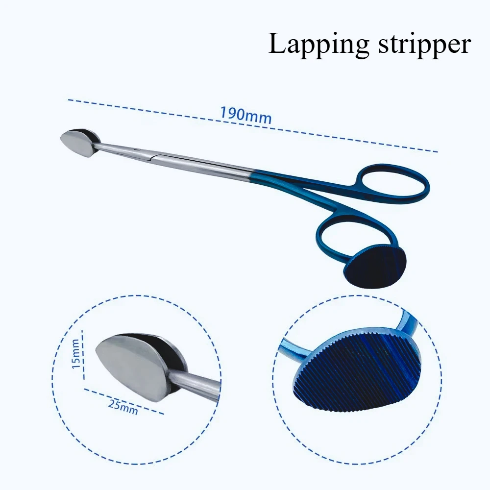 Blue Handle Facelift Dissector Forceps 190mm Plastic Surgery Skin Tissue Dissecting Instrument for Facial Operation