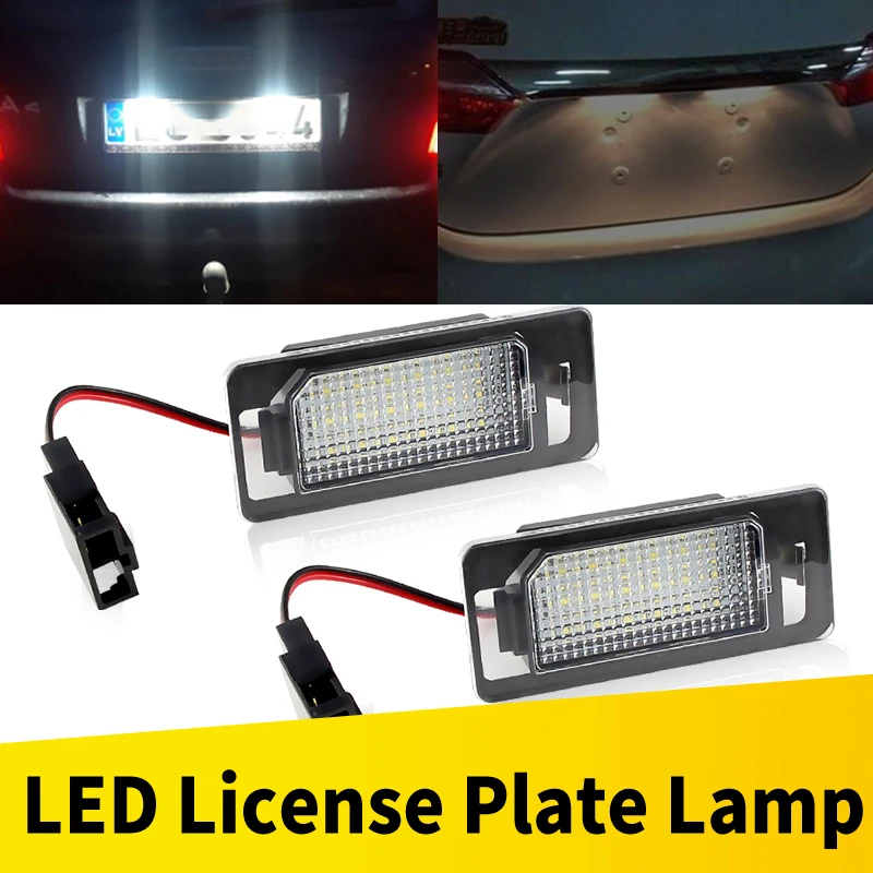 

2X LED Number License Plate Light For Audi A3/S4/Q3/TT For Skoda FABIA/SUPERB For VW Passat/Golf/Jetta/Touran Canbus Error Free