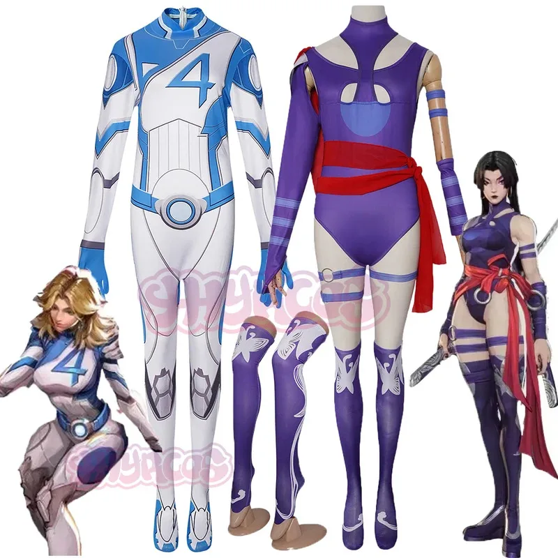 

Susan Cosplay Storm Rivals Fantasia Psylocke Sai Costume Jumpsuit Game Costume Disguise For Women Adult Halloween Carnival Suit