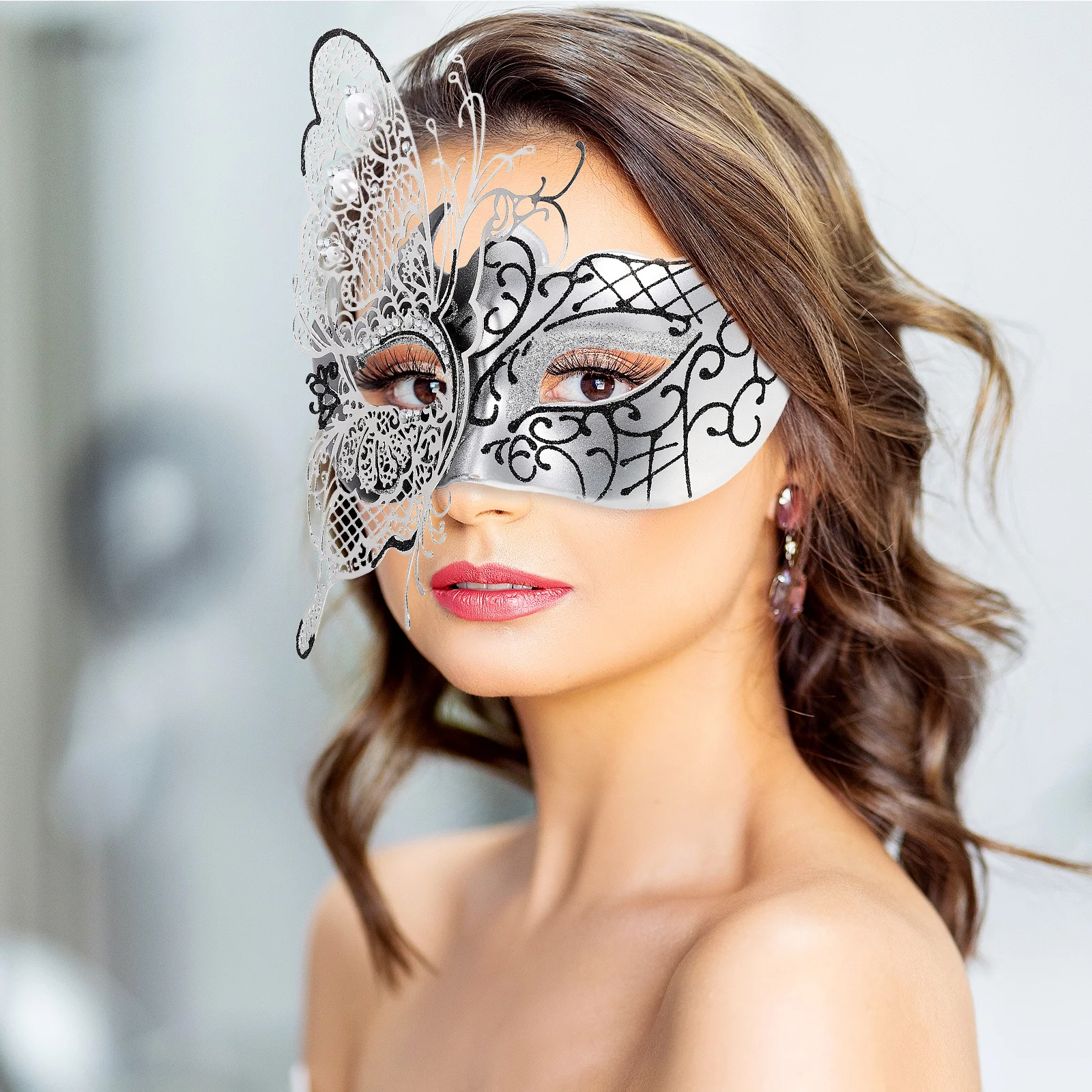 

Butterfly Mask Masquerade Halloween Supplies Prop Costumes Cosplay Half-face Masks Clothing Decorative Party Women