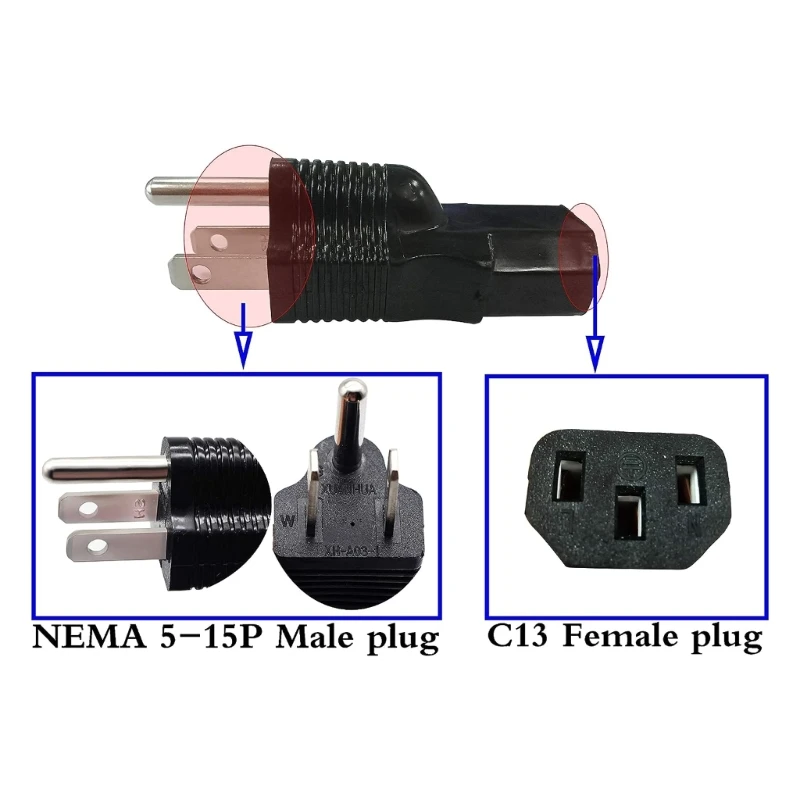 อะแดปเตอร์แปลงไฟคอมพิวเตอร์มาตรฐาน ตัวแปลงปลั๊ก 16A/110-250V กำลังสูง