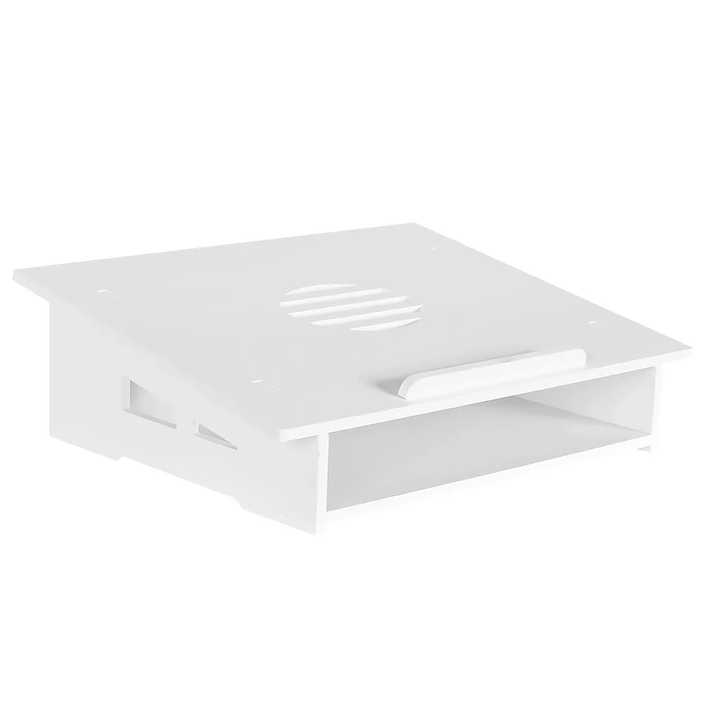 

1 pc Laptop Stand Portable Computer Support For Home Office Use Ergonomic Design Cooling Pad With Storage Space White S