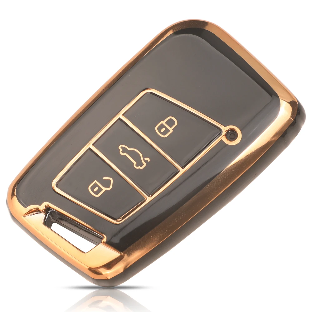 jingyuqin New Arrival TPU Flip Key Cover For Volkswagen VW Magotan Passat B8 Golf Seat Skoda Superb A7 Kodiaq Car Accessories