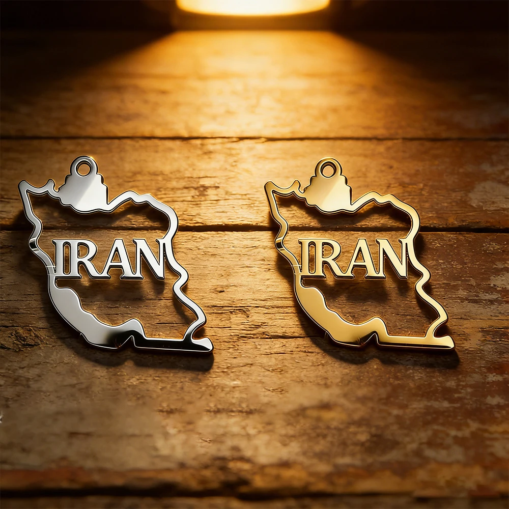 

EUEAVAN 1pc Iran Map Stainless Steel Pendant Iranian Persian Homeland Charms DIY Necklace Jewelry Making Accessories 2026 Gift