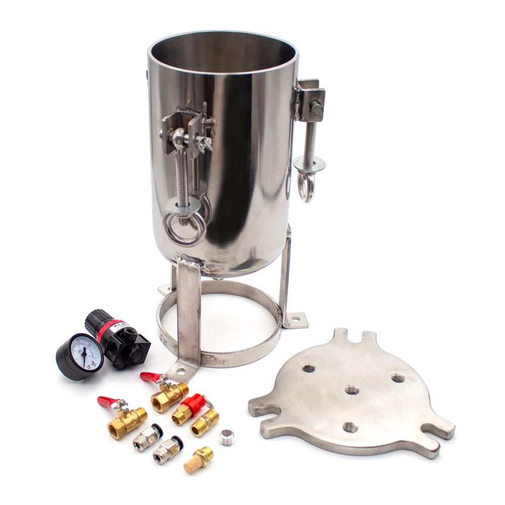 2L Stainless Steel Pressure Barrel with Flat Bottom, Curved Bottom, Conical Bottom, Bottom-Out, Pneumatic Automatic Dispensing