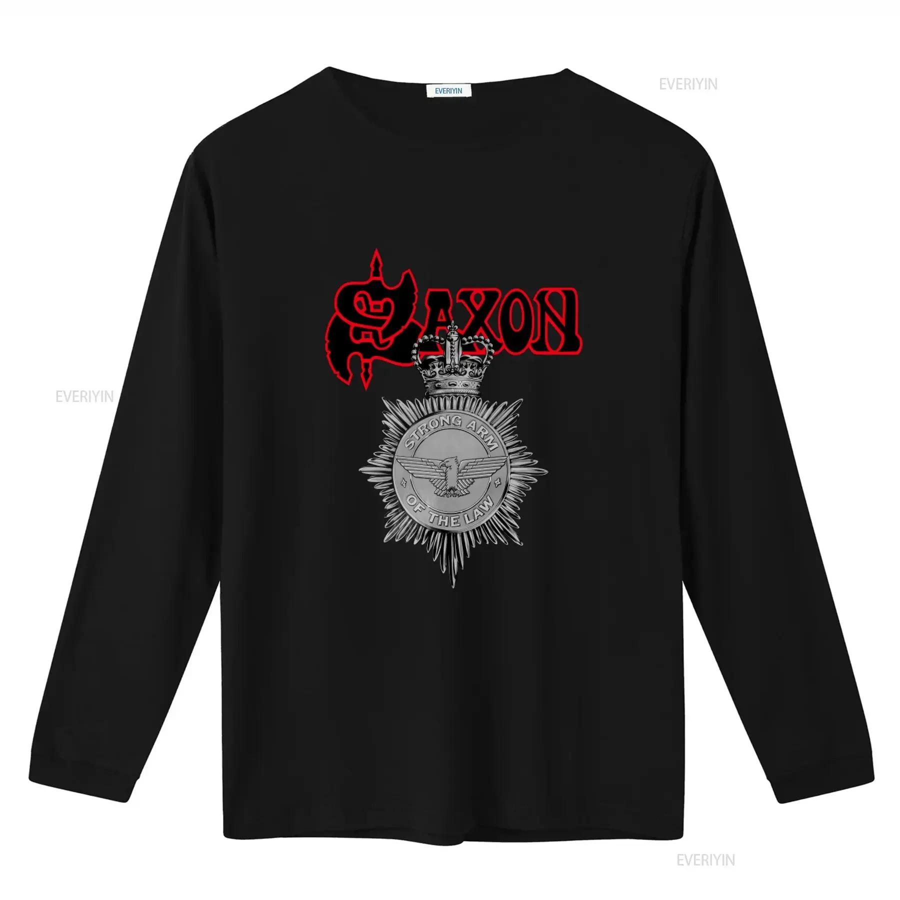 Saxon Strong Arm Of The Law T Shirt Official Merchandise Premium Quality Print Perfect for Rock Fans Stylish and Comfortable
