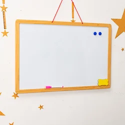 White Board Blackboard Magnetic Whiteboard Message Chalkboard Frame Ornaments Double Side