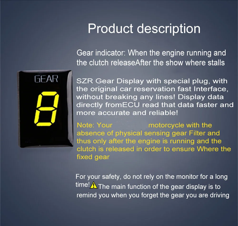 Untuk Kawasaki Z750 2010 2011 2012 Z750R 2011 2012 Z 750 R Aksesori Sepeda motor LED 1-6 gigi indikator Gear Display Meter