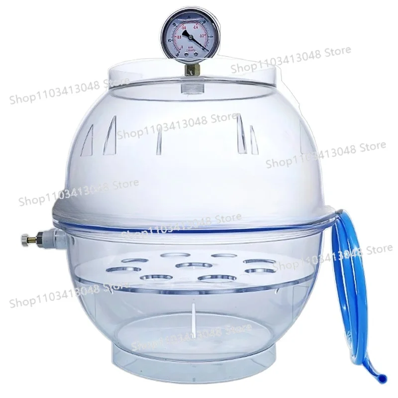 

Plastic Vacuum Dryer Laboratory PC Material 150/250/300mm Double Valve Transparent Physical Drying Oven Kettle Vacuum Tank