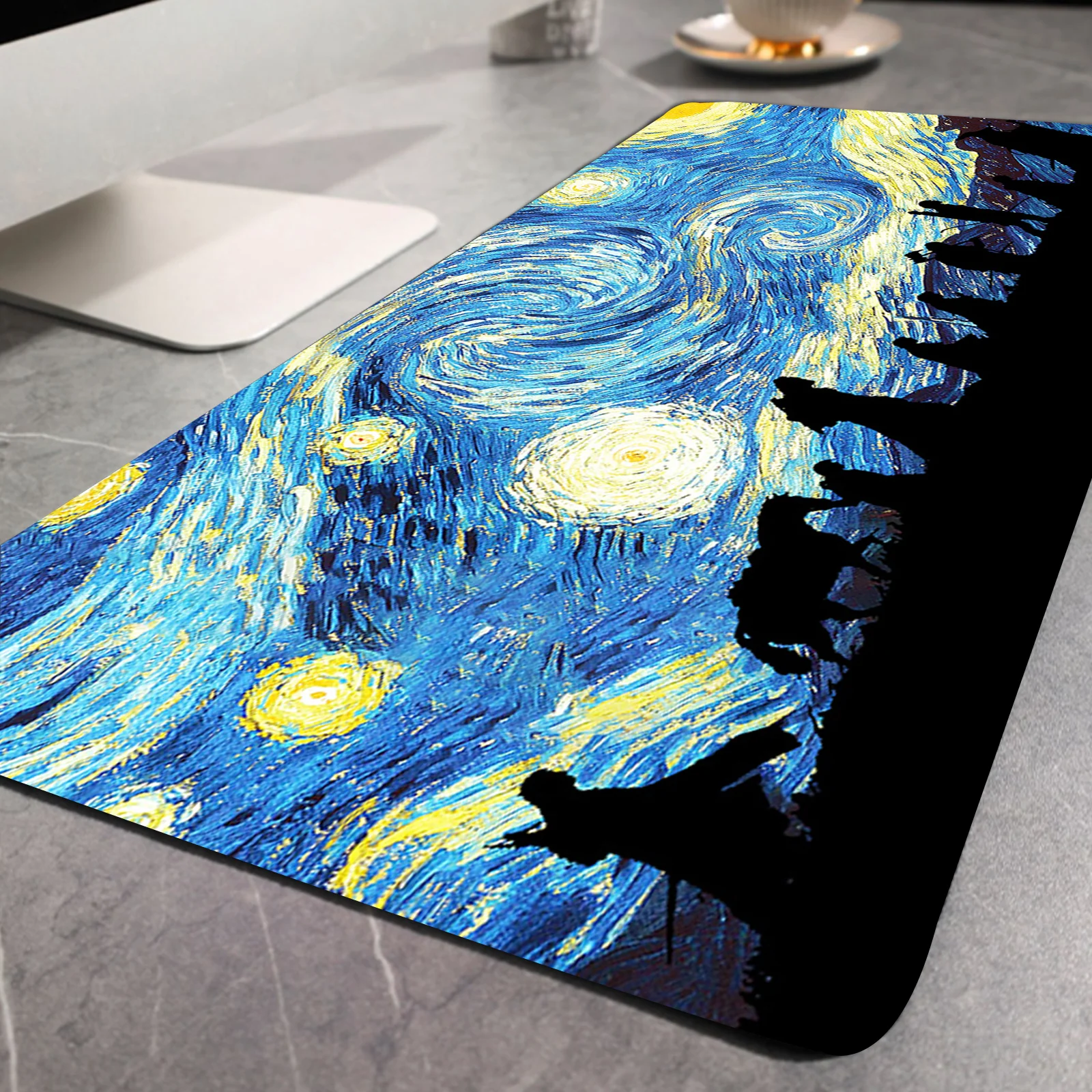 Fellowship of The Ring At Starry Night Game Playmat Anti-Slip MTG Board Games Playmat Trading Cards Gaming Mat+Waterproof Bag