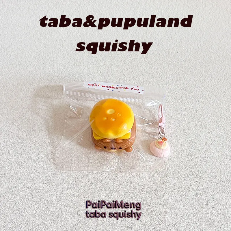

Buy 3 Get 1 Free Cute Bear Cheeseburger Squishy - Food-Grade Safe, Handmade Exclusive, Fast Rebound Stress Relief Toy for Hand &