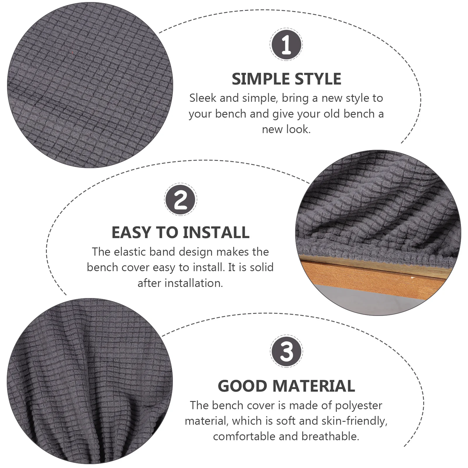 

Stretchable Piano Bench Elastic Dining Stool Protector Polyester Chair For Home Office Hotel Bench Sofa Covers Decorative