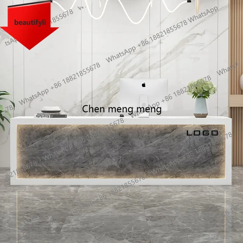 

X188 Coffee Small Reception Desk Business Pharmacy Infodesk Reception Desk Counter Shop Store Modern Mesa De Centro Corner Furni
