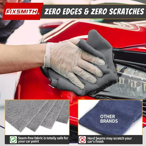 Imagen 2 del producto Paños de limpieza de microfibra gruesos reutilizables, sin pelusa, paños de limpieza de microfibra, toallas de limpieza absorbentes para ventana de coche