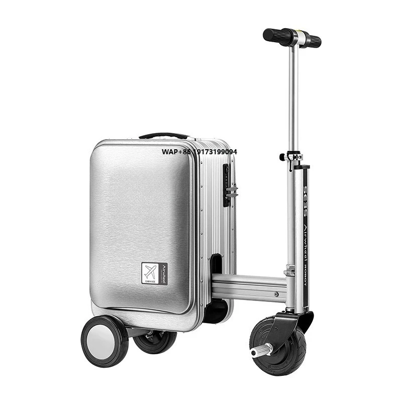 Foldable Electric Scooter with Lithium Battery Smart Luggage for Travel and Ride On Board