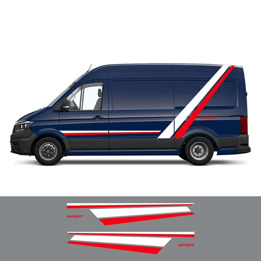 

Автомобильные наклейки, спортивные боковые декор, кемпер, фургон, графические наклейки, украшения для Volkswagen Crafter, аксессуары для автотюнинга на заказ