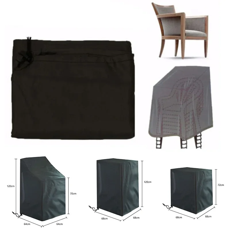 

Stacked Chair Dust Cover Outdoor Garden Patio Furniture Protector Waterproof Dustproof Chair Cover Rain Chair Sofa