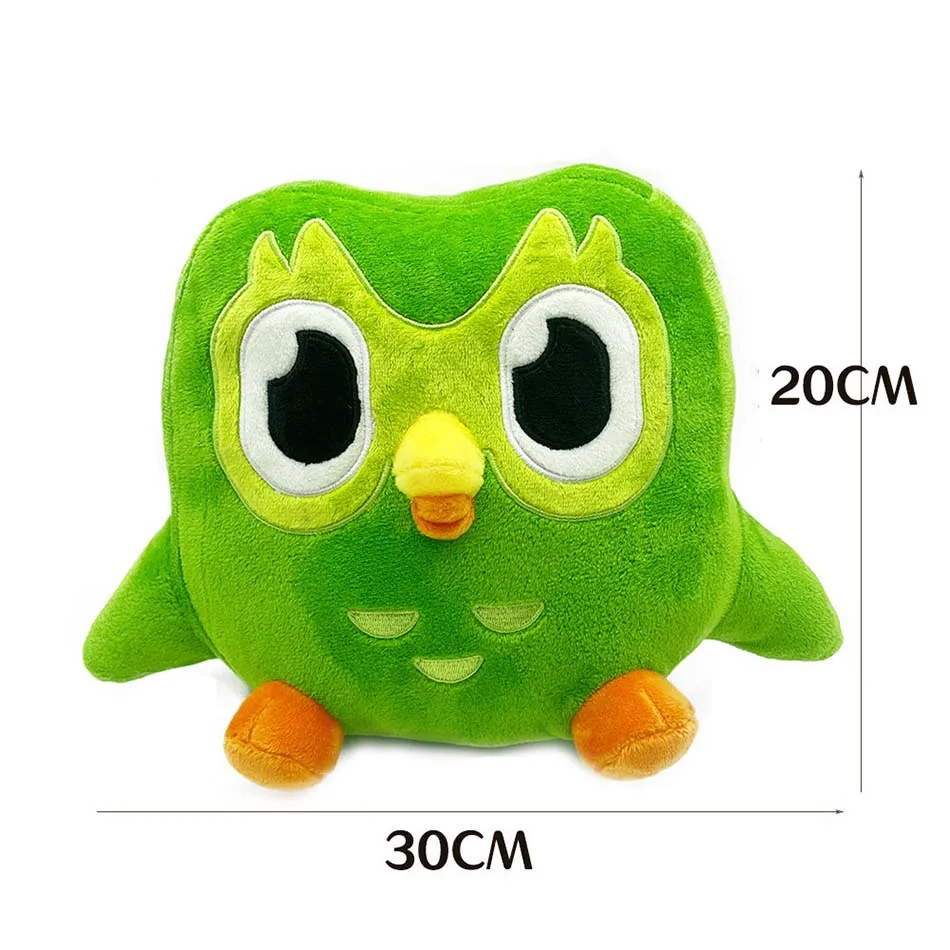 Green Duolingo Owl Plush Toy Duo Plushie Of Duo The Owl Cartoon Anime Owl Doll Soft Stuffed Animal Toy Children Birthday Gift image 4