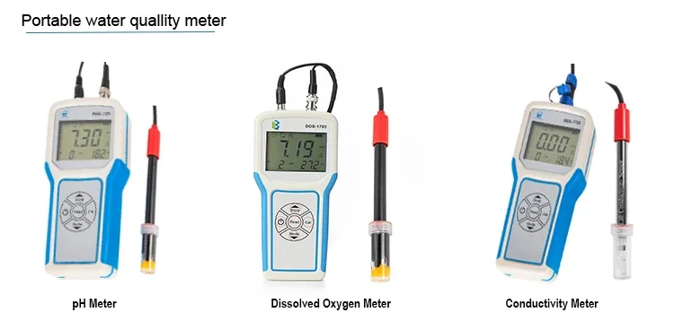 Hot-sell auto calibration aquarium dissolved  meter  meter water PH/ORP turbidity ec tds testing portable ec meter