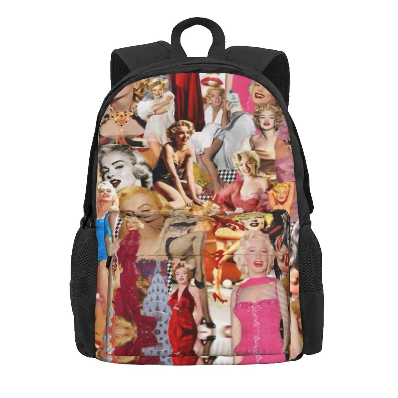 Marilyn Monroe Hot Sale Schoolbag Backpack Fashion Bags Tumblr Icon Collage Edit Hipster Grunge Hippie Boho Indie Punk Pastel