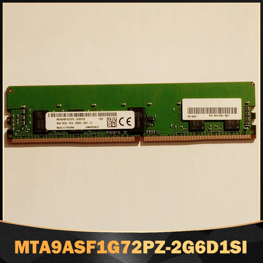 

1PCS RAM 8GB 8G 1RX8 PC4-2666V DDR4 2666 For MT Server Memory MTA9ASF1G72PZ-2G6D1SI