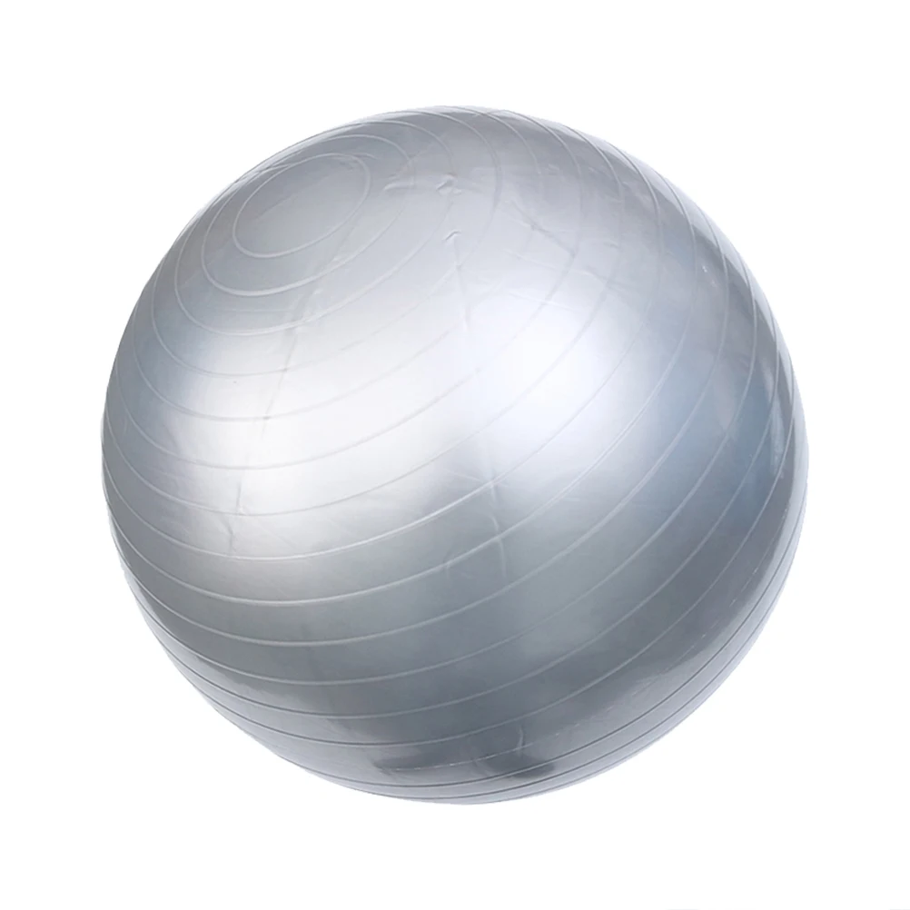 

55 Cm Yoga Ball PVC Exercise Balancer Exercising Dumbbell Rack Anti-burst Silver Thicken Fitness