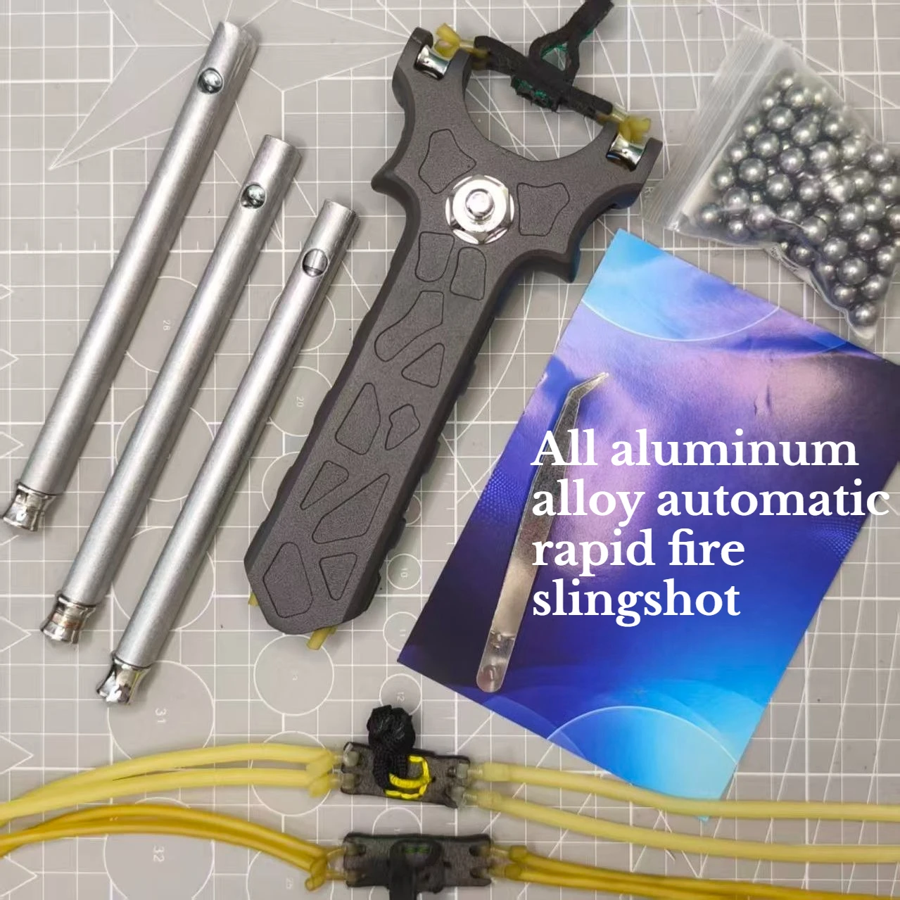 Second Generation Automatic Slingshot Magnetic Suction Rubber Band All Metal Aluminum Alloy Portable Outdoor Hunting Tool