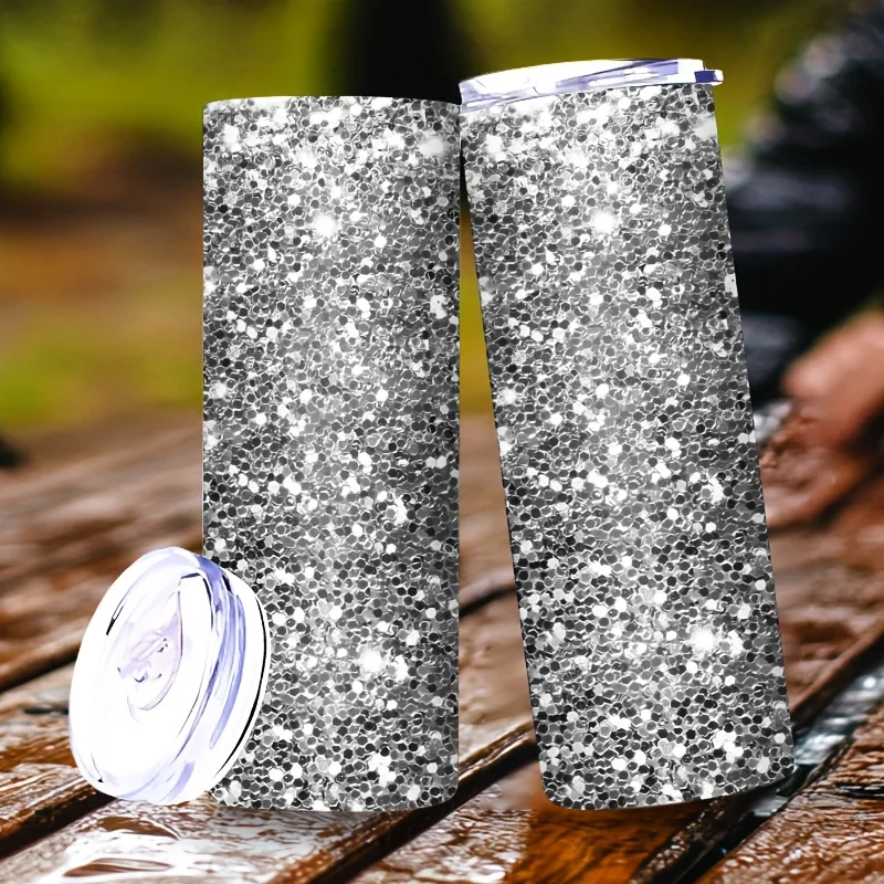 1pc 20oz 2D Graphic Printed Insulated Mug, Gift for Family And Friends, Portable Stainless Steel Mug with Lid, Insulated Mug, Sports Mug, Coffee Mug, Suitable for Home, Outdoor, St. Patrick's Day, Valentine's Day