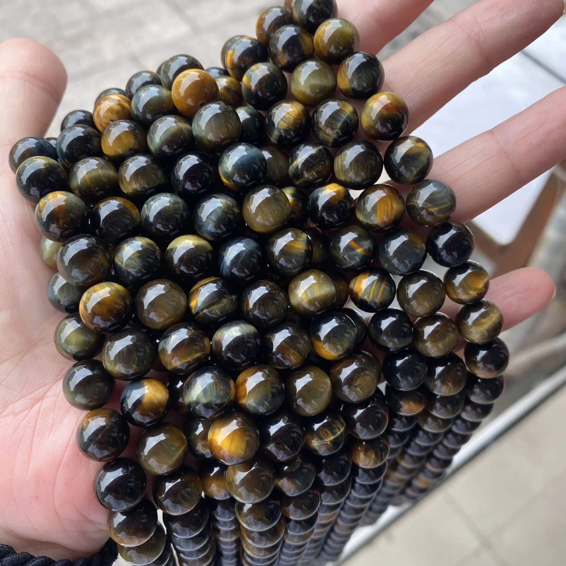 

Tiger's Eye Amethyst Gemstone Beads DIY Bracelet Necklace Accessories Natural Stone Handmade Jade Beads Bulk Wholesale