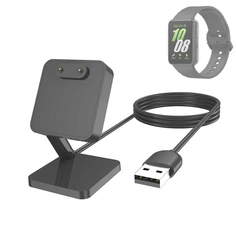 Desktop Stand Charger Adapter USB Charging Cable Dock Station Holder For Samsung Galaxy Fit 3 R390 Smart Band Fit3 Power Charge