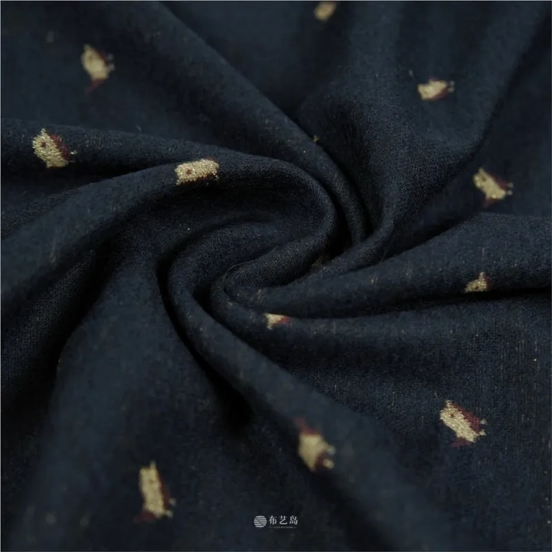Soft elastic fine-textured knitted wool fabric for cardigans and outerwear