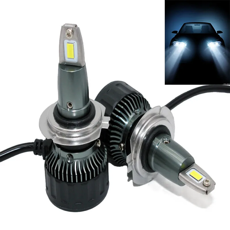 2x H7 98W LED Headlight Bulbs Conversion Kit High Beam White 9800lm 6000K Super Bright