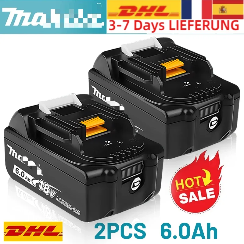 Original Makita Battery, 18V 9.0Ah Rechargeable Battery, Power Tool BL1830 BL1840、BL1850、BL1860B、 Makita 18V Lithium Battery