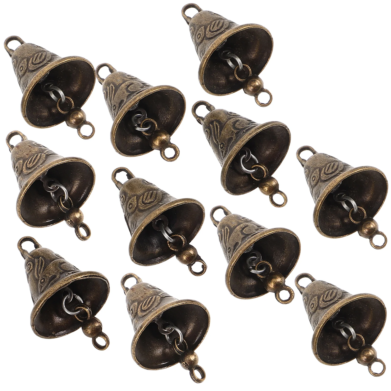 11 Pcs Jingle Bells for Crafts Ring Doorbell Wireless Feng Shui Wind Chime Vintage Key Shackle