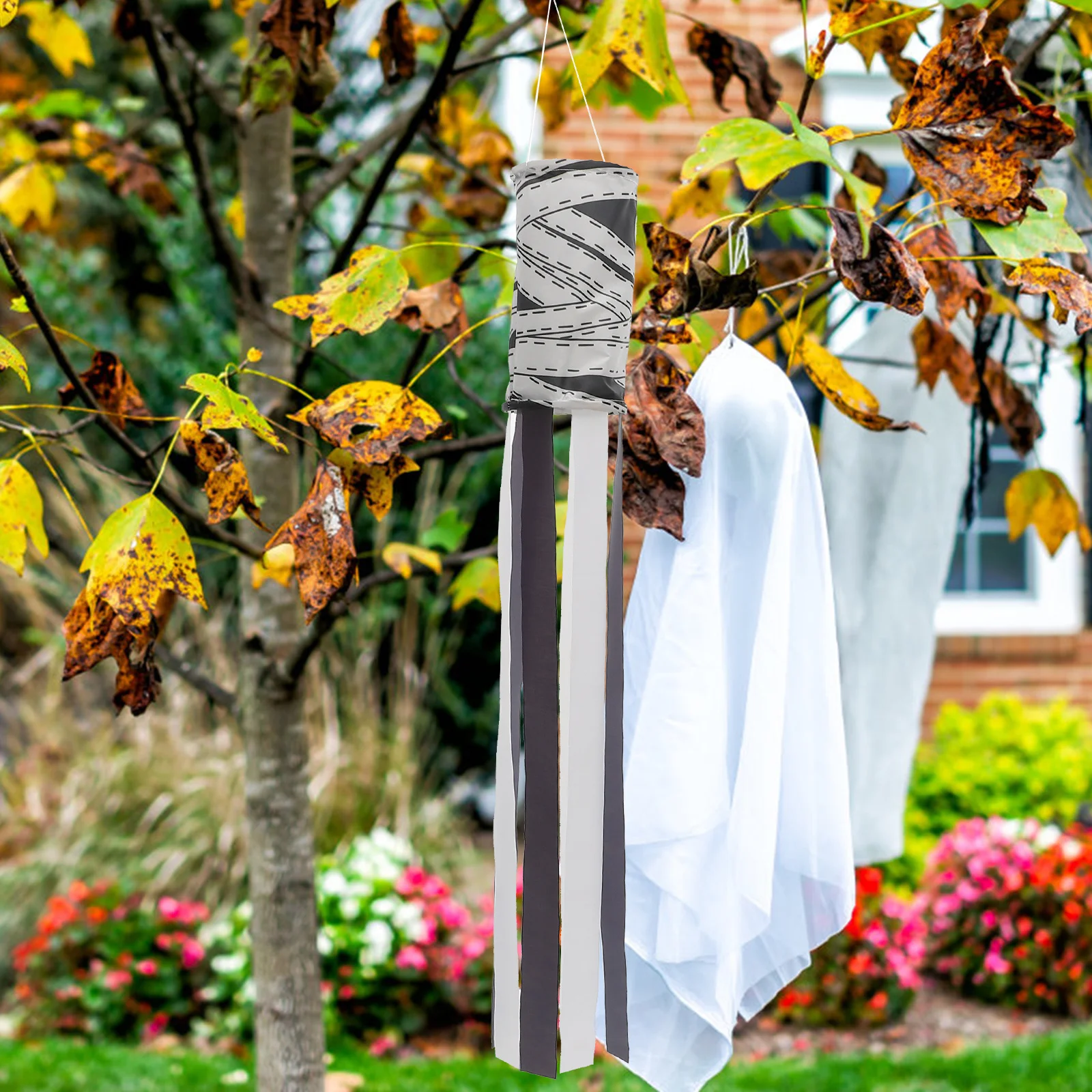 

Hanging Halloween Decor Garden Decorations Outdoor Flag Wind Socks Flags for Backyard