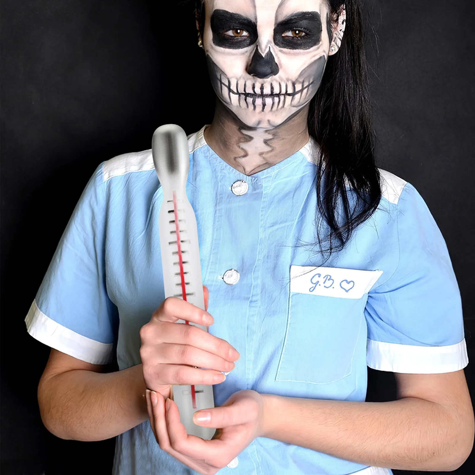 Thermomètre de Simulation d'halloween en plastique, faux accessoires de Cosplay Jumbo, accessoires de fête, fournitures de costumes, accessoires d'halloween