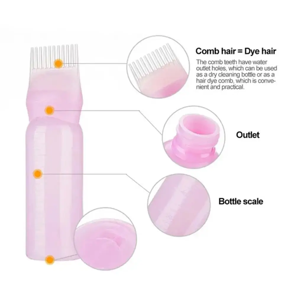 Applicateur AfricComb pour coloration des cheveux, d'extraction de 60ml, pour embaudes cheveux et du cuir chevelu, outil essentiel de salon de coiffure, 1 pièce