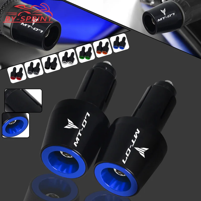 

For Yamaha MT07 MT09 MT-09 MT-07 2014-2022 7/8" 22MM Motorcycle Handle Bar Grips Ends Handlebar Counterweight Cap Plug Sliders